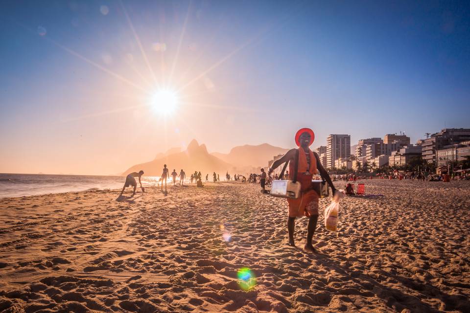 Late afternoon sun on the sand