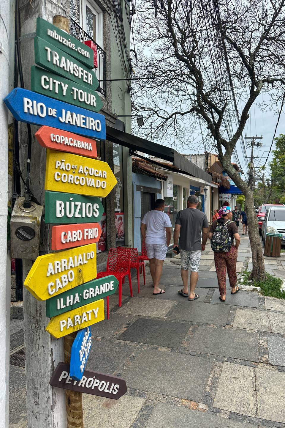 Signpost to Buzios, Cabo Frio and Arraial do Cabo